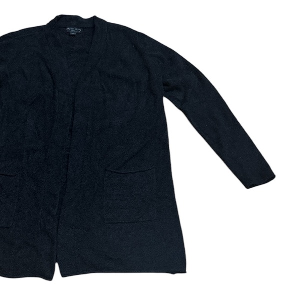Barefoot Dreams Black Cozy Light Open Front Cardigan - Picture 4 of 9